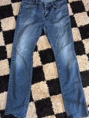 7 For All Mankind Men's Medium Blue Slim Straight Jeans